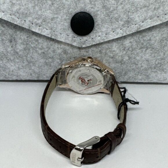 Burei S-13001L Men's Brown Leather Strap Analog Dial Quartz Wrist Watch JNA56 - Picture 11 of 13